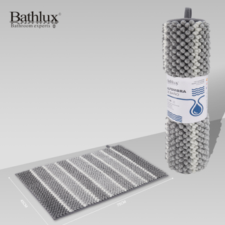 باث لوكس دواسة حمام شانيل 75*45 سم لون رمادى مخطط