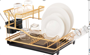 صفاية اطباق 2 دور ذهبى الومنيوم RA1-184