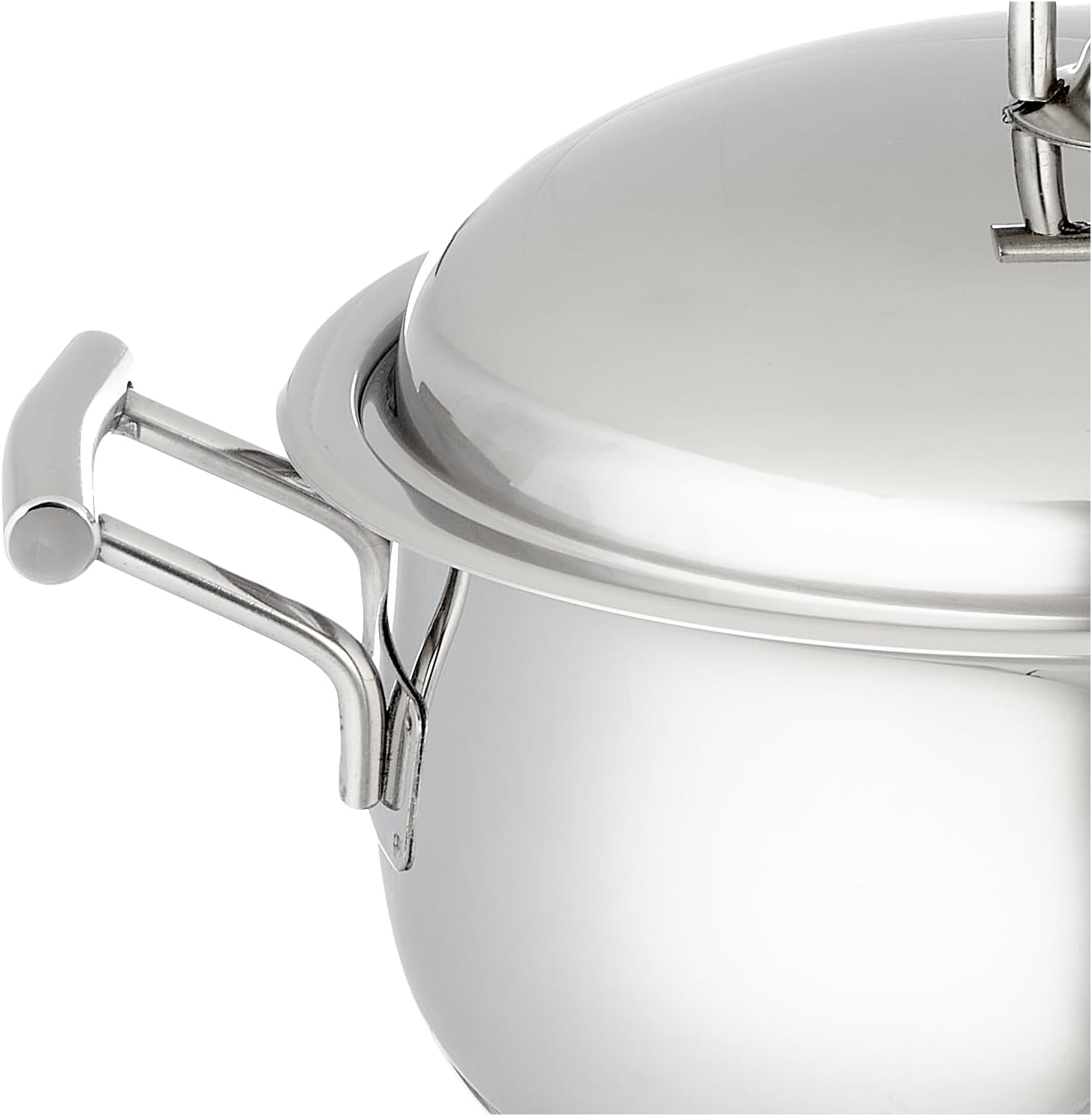 Aboud Silver Star Platinum Handle Cookware Set (Pompeii) - 10 Pieces (16-28 cm) 