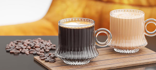 City Glass Robusta Mug Set of 6 with Saucers
