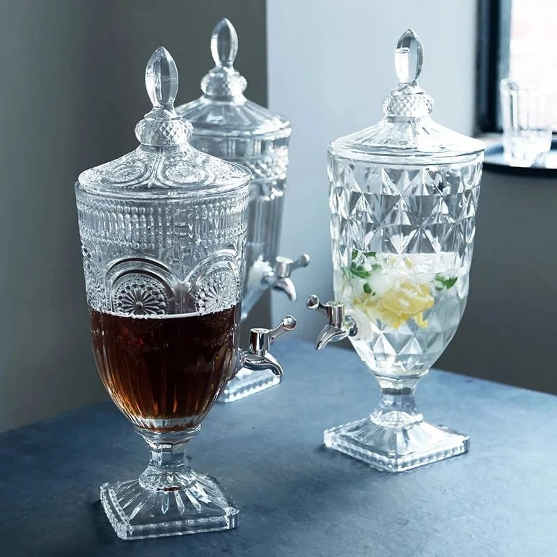 ديسبنسر عصير زجاج 3 لتر ملكى