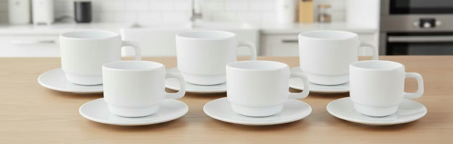 طقم قهوة اركوبال12ق (6فنجان 190مللى + 6 طبق 13.5 سم )