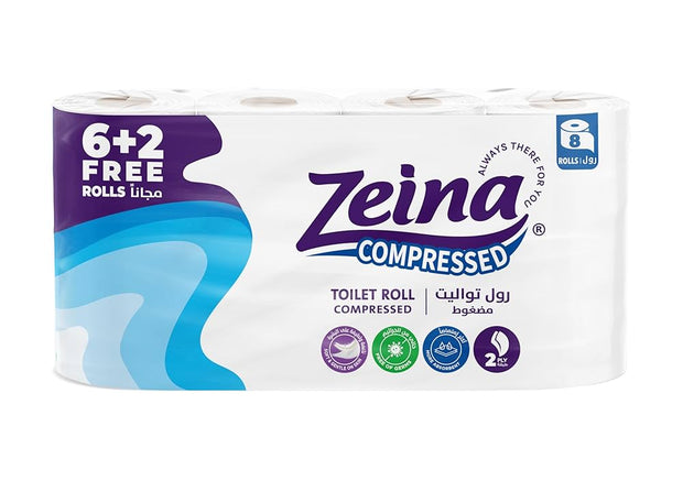 Zina Bakr Toilet Compact 6+2 Rolls