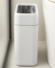 سلة مهملات مستطيل ابيض بكيس قمامة سحرى 8  لتر موديل RA1-209