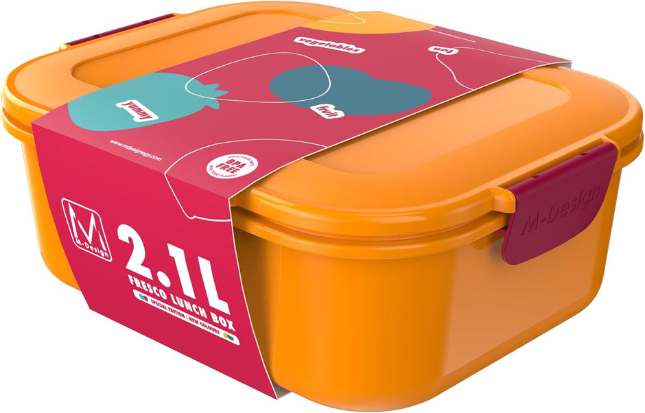 ام ديزاين لانش بوكس فريسكو 2.1 لتر - M Design Fresco™ Lunch Box 2.1 L+ Free Cutlery