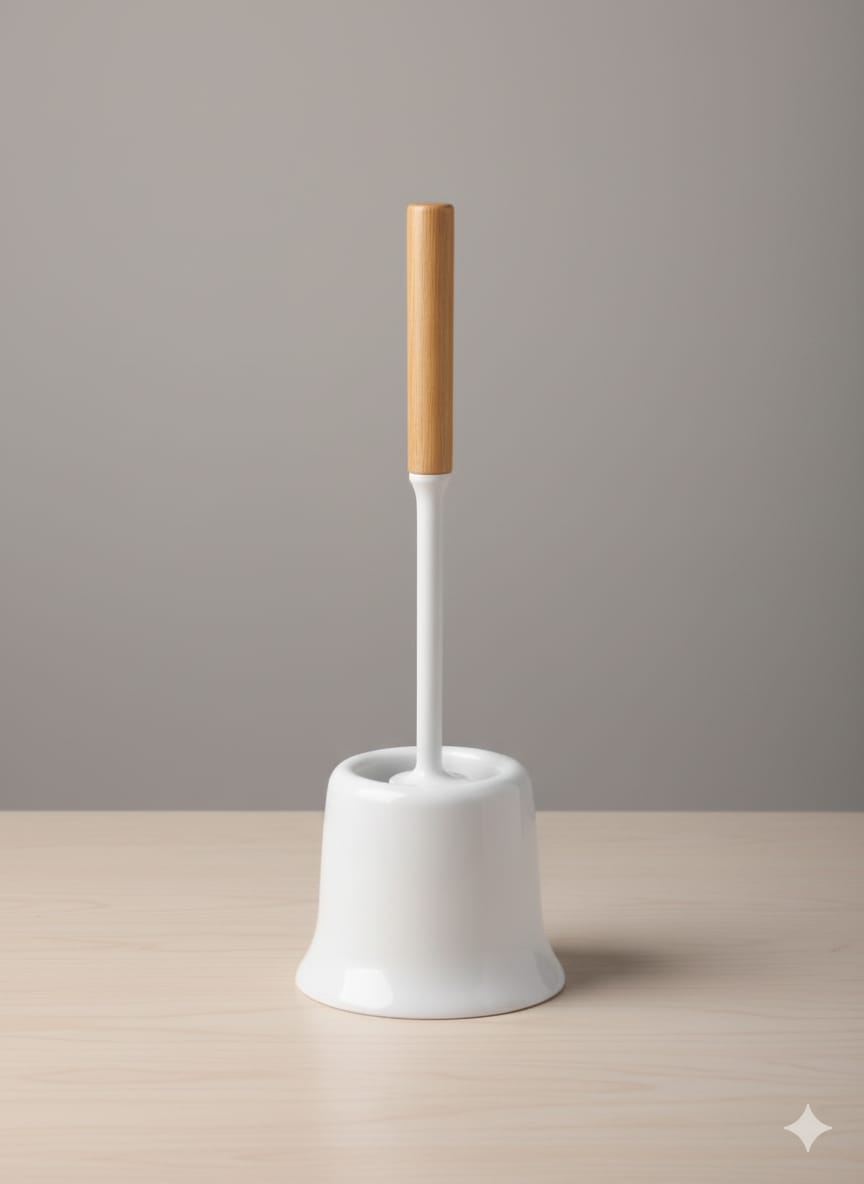 فرشاة تواليت سيلكون بيد خشب 3508/16