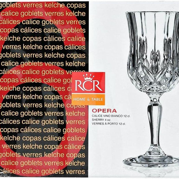 ار سى ار طقم كاس اوبيرا 6ق 230 مل - RCR Opera Glass Set, 6 Pieces, 230ml