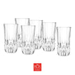 ار سى ار طقم كاس اداجيو 6ق 400 مل - RCR /Adagio Classic Crystal Hi-Ball Tumbler Glass Set Clear 400ml