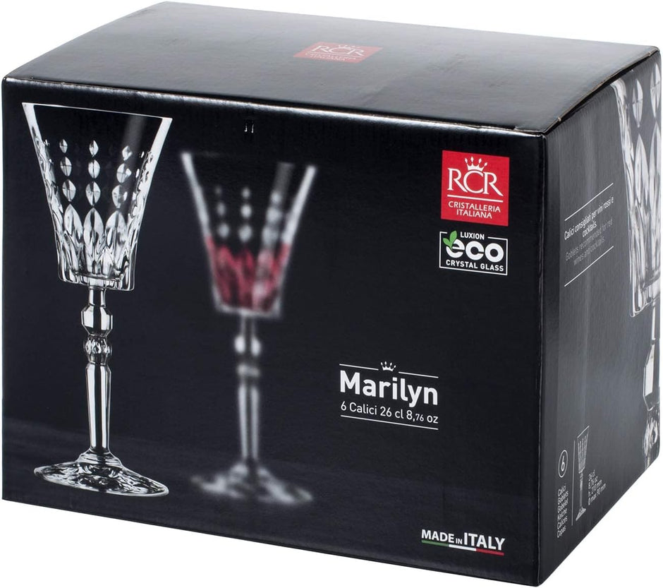 ار سى ار طقم كاس ماريلن 6ق 260مل - RCR Marlin 6-piece 260ml glass set