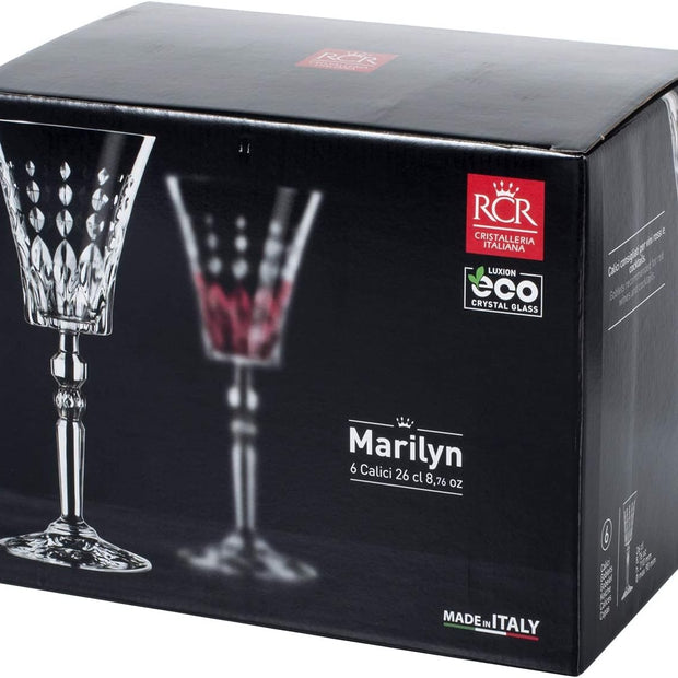 ار سى ار طقم كاس ماريلن 6ق 260مل - RCR Marlin 6-piece 260ml glass set