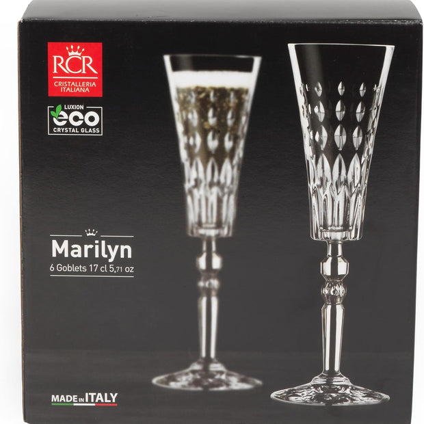 ار سى ار طقم كاس ماريلن 6ق 170 مل - RCR Marilyn 6-piece 170ml glass set