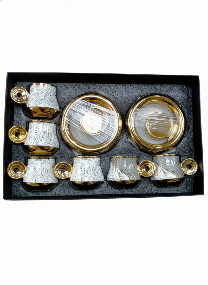 طقم فنجان قهوة بالطبق 6ق موديل 5/2