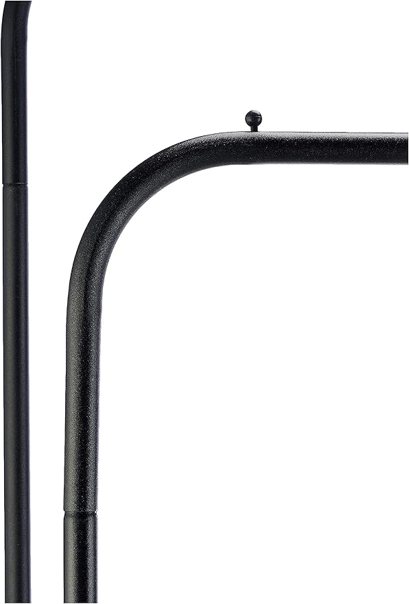 Double pole metal clothes rack