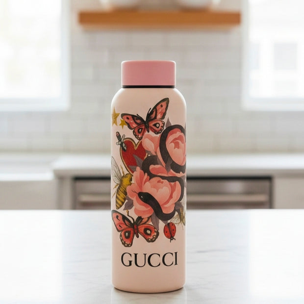 Gucci-colored thermos in the shape of a bottle, 600ml