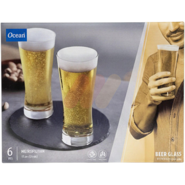 Ocean Glass Metropolitan Glass Mug Set of 6, 330ml