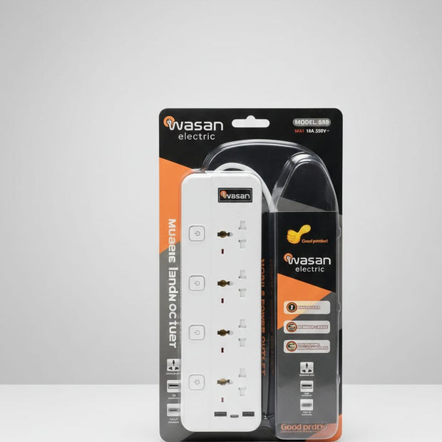 مشترك 4 عين MK & 2 USB & 1 Type C WASAN 899