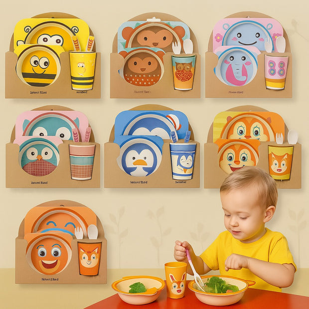 مجموعة أدوات مائدة للأطفال 5 قطعة