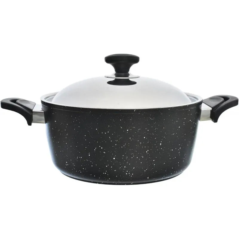 Saflon Granite Pot, Black, Sizes (18-30 cm)