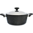 Saflon Granite Pot, Black, Sizes (18-30 cm)