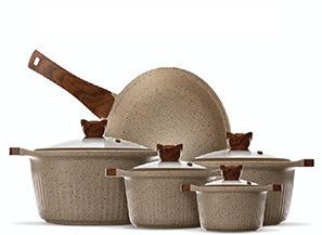 Cook N Die-Cast Casserole Set, Beige, 9-Piece