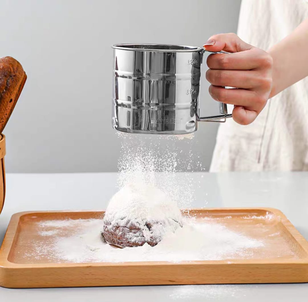 منخل دقيق يدوى ستانلس ستيل