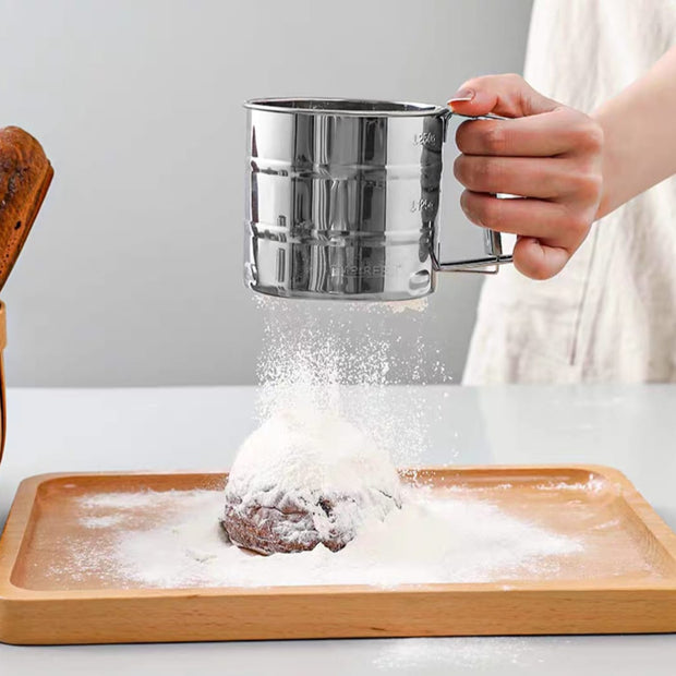 منخل دقيق يدوى ستانلس ستيل