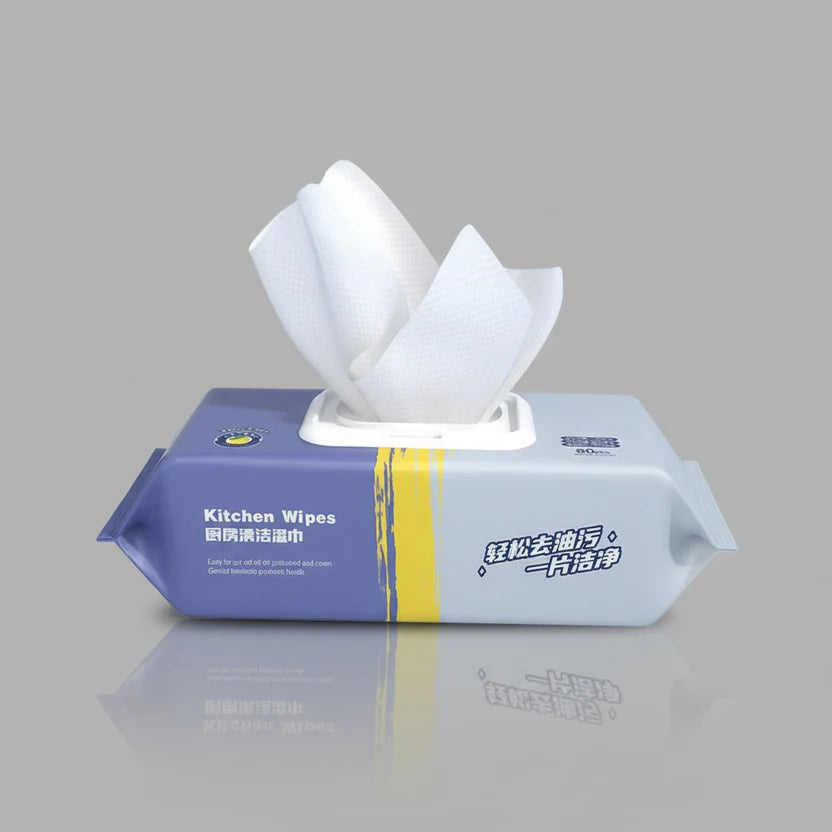Wet wipes for grease removal