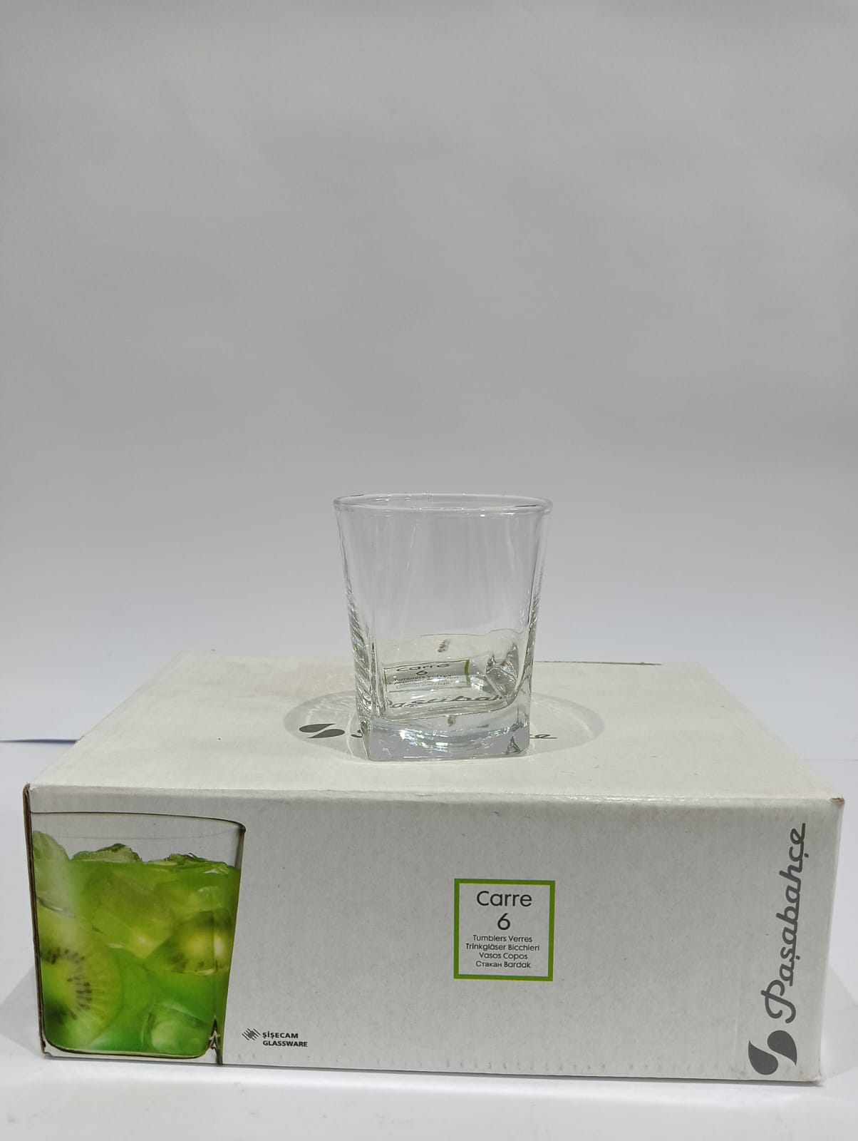 Pacabahce CARRE 205 ml 6-piece cup set.