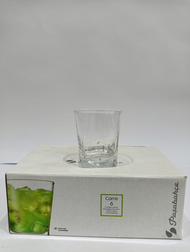 Pacabahce CARRE 205 ml 6-piece cup set.