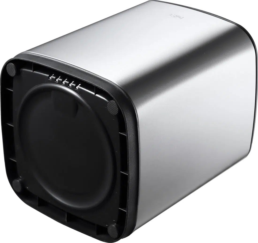 إيكو سلة مهملات سعة 6 لتر مفتوحة من الأعلى - فضي