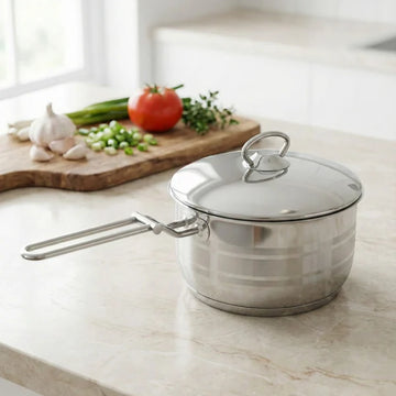 Aboud Stainless Steel Pot with Lid - Sizes from 16 to 30 cm 