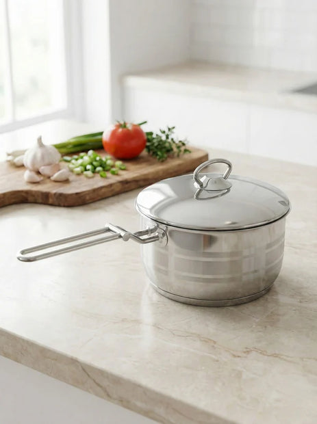 Aboud Stainless Steel Pot with Lid - Sizes from 16 to 30 cm 