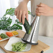 3-in-1 Stainless Steel Grater with Wooden Handle