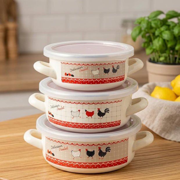 Fatoda 9-Piece Enamel Cookware Set, Model 3634