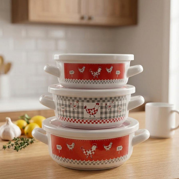 Fatoda 9-Piece Enamel Cookware Set, Model 3634