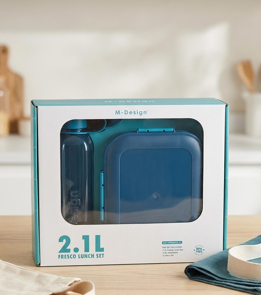 ام ديزاين طقم لانش بوكس 2.1لتر+ زجاجة 800مل - M Design 2.1Lunch Set