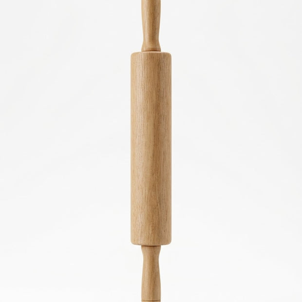 Wooden rolling pin for flattening dough