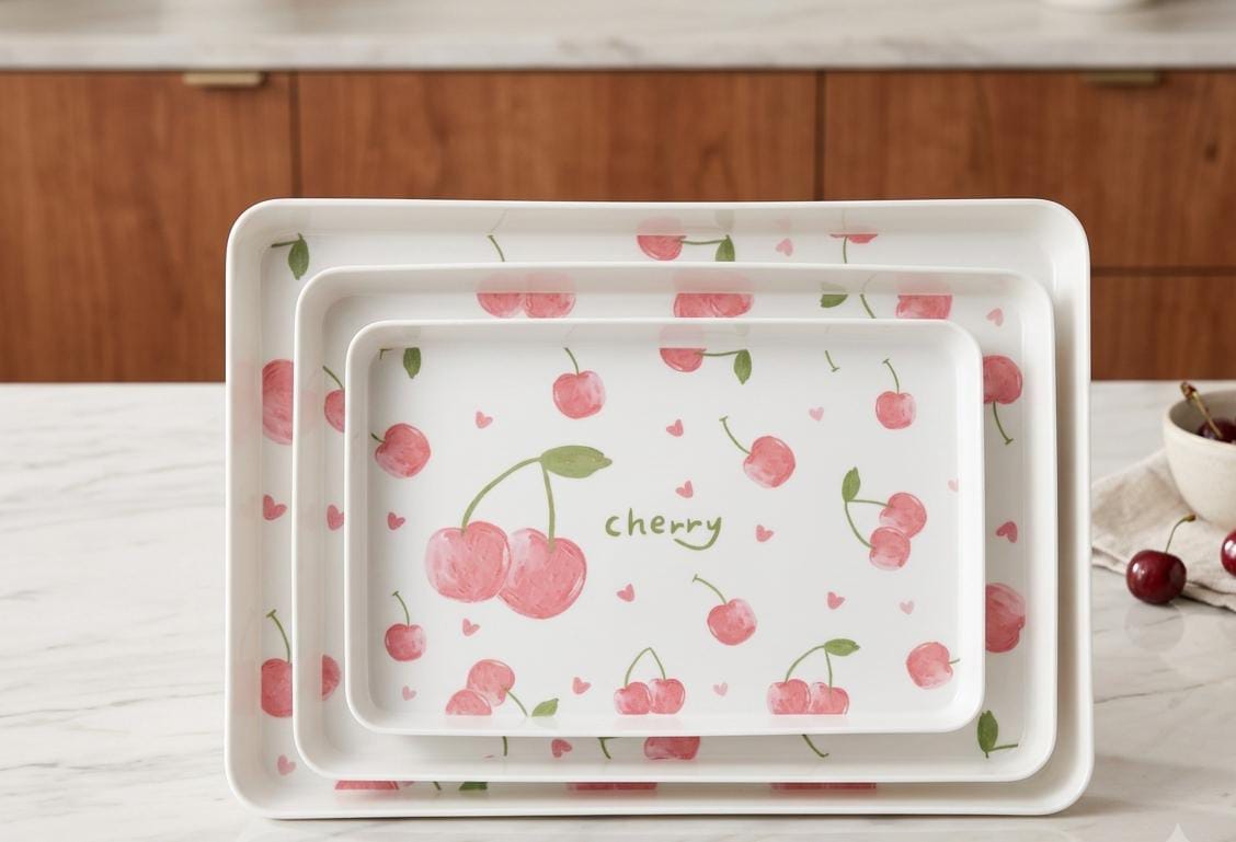 Shein Melamine Rectangular Tray Set 4 Pieces