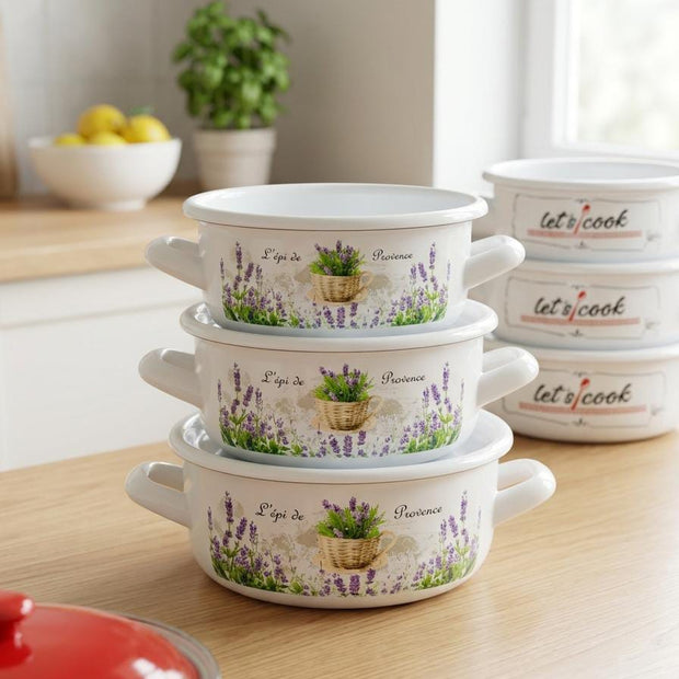 Fatoda 9-Piece Enamel Cookware Set, Model 3634
