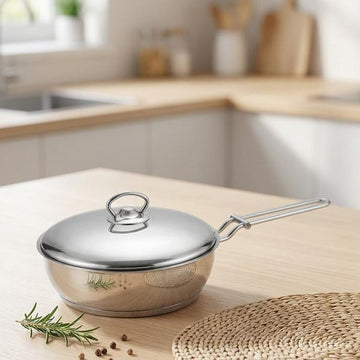 Aboud Stainless Steel Pot with Lid - Sizes from 16 to 30 cm 