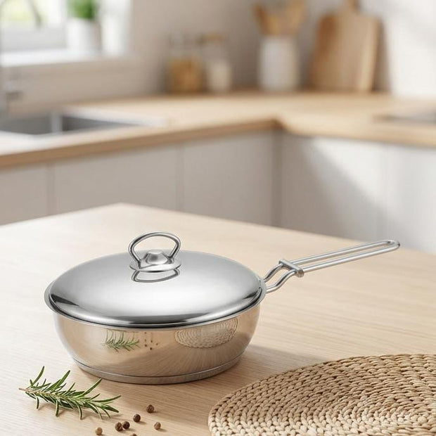 Aboud Stainless Steel Pot with Lid - Sizes from 16 to 30 cm 