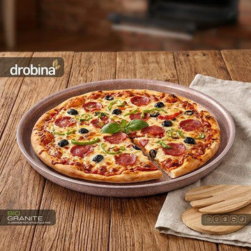 Dropina round granite pizza tray