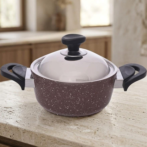 Saflon granite pot, dark beige color