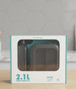 ام ديزاين طقم لانش بوكس 2.1لتر+ زجاجة 800مل - M Design 2.1Lunch Set