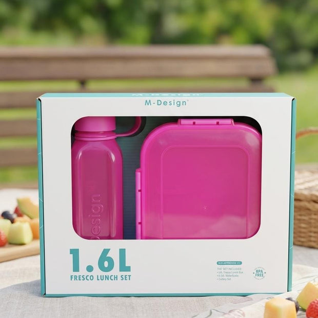 M Design Lunch Box Set 1.6L + 650ml Bottle