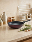 Saflon Deep Frying Pan, Red, 28 cm