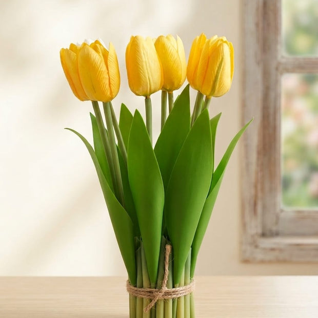 Artificial Tulip Flower Bouquet, 25 cm