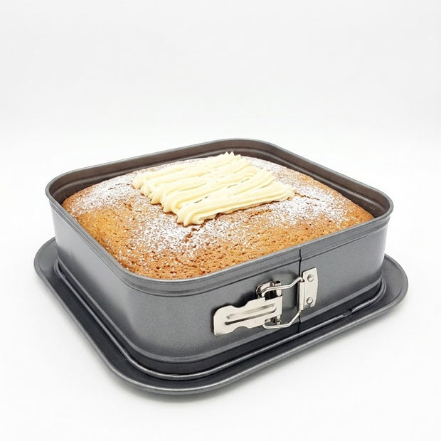 Home Square Cake Mold with Clips, Size 24cm*24cm*7.9cm