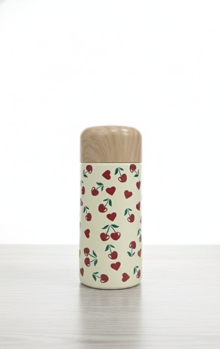مج قهوة حرارى رسومات قلوب 150 مل - Pocket Thermos