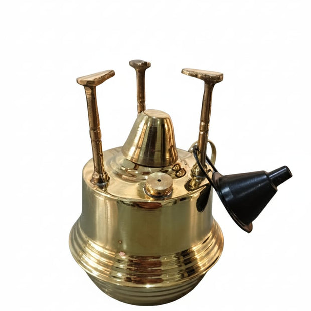 سبرتاية نحاس سادة بيد نحاس و ثلاثة حوامل